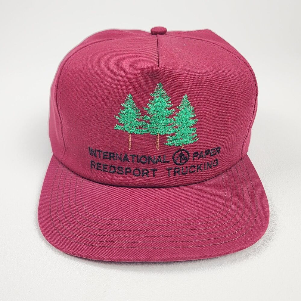 Vintage International Paper Feedsport Trucking Snapback Hat USA Regal 80s 90s